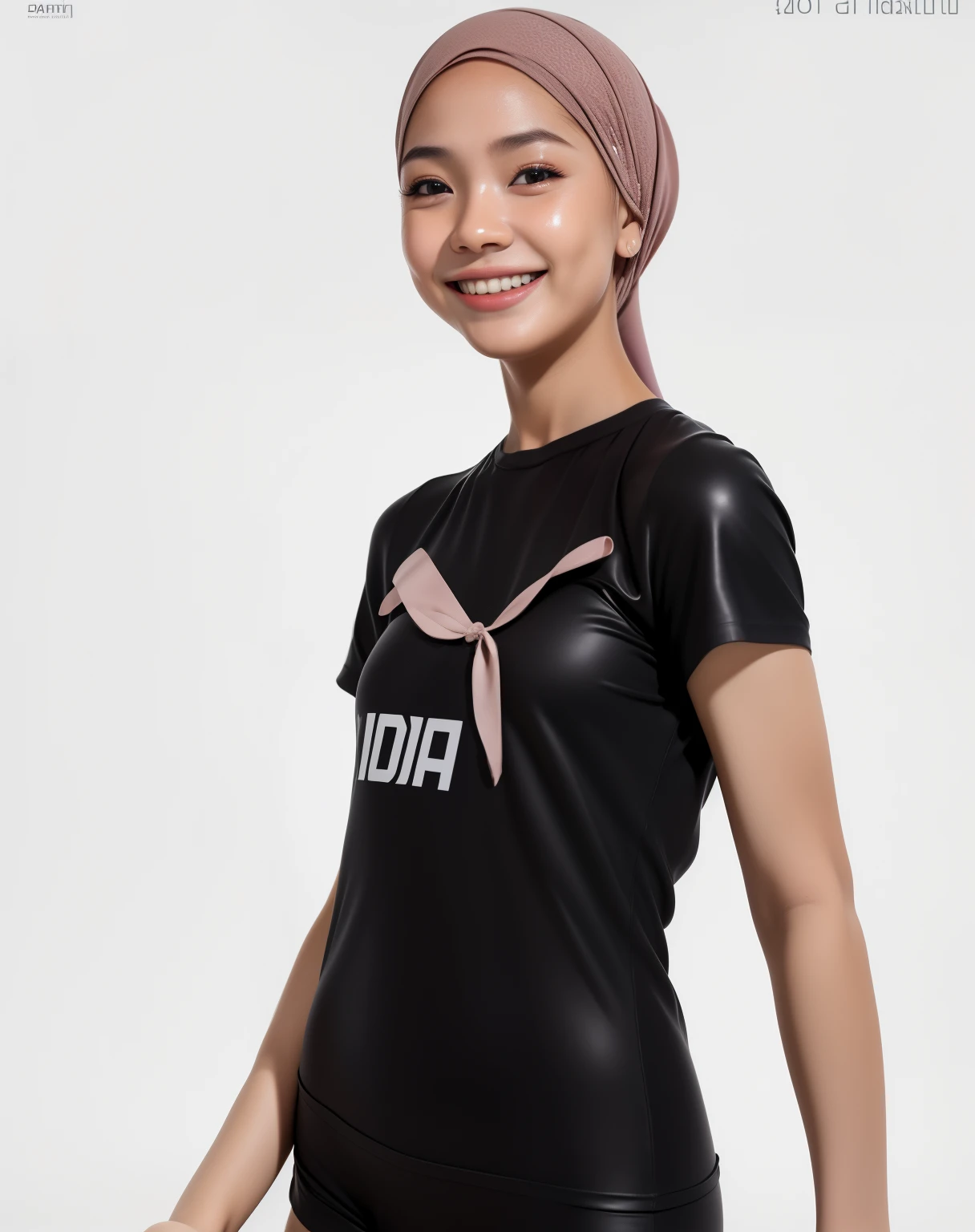 HIJAB MALAY GIRL, masutepiece, High quality, UHD 32K, Realistic face, Realistic skin feeling , A Japanese Lady, 8 , Little Gite and baby-like face, Women's Competition One-Piece Swimsuit, Sitting, itting open legs, Spread Leg, (((facials))), (((Smile))), (((flat chest))),