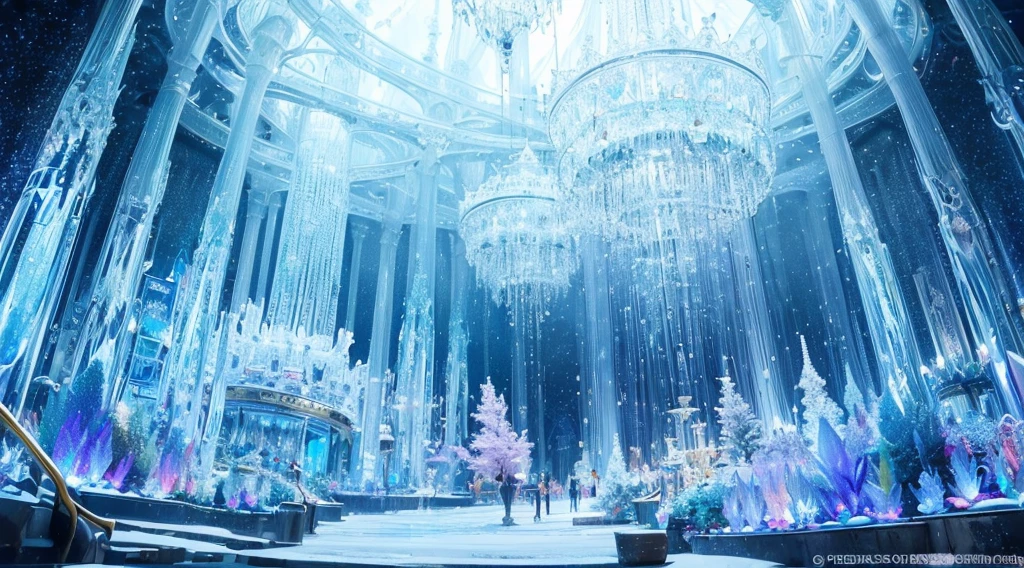 (Best quality at best,4K,A high resolution,tmasterpiece:1.2),ultra - detailed,crystalline theme,parks,crystal,crystal landscape,Crystal structure,Display sparkling crystals,luminous crystals,Clear Crystal Exhibition,complex composition,Highly complex design,Very spectacular and vast、huge crystal park,Crystal Park Maze Trails and Facilities,maze