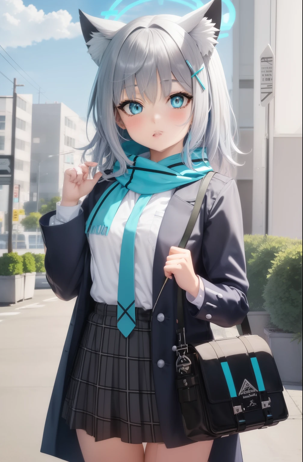 anime - image of a woman with blue hair and a tie in anime style., 2 d anime style, anime moe artstyle, mikudayo, rem rezero, anime visual of a cute girl, anime girl with teal hair, kantai collection style, detailed anime character art, portrait of an anime girl, young anime girl, girls frontline style, female anime character