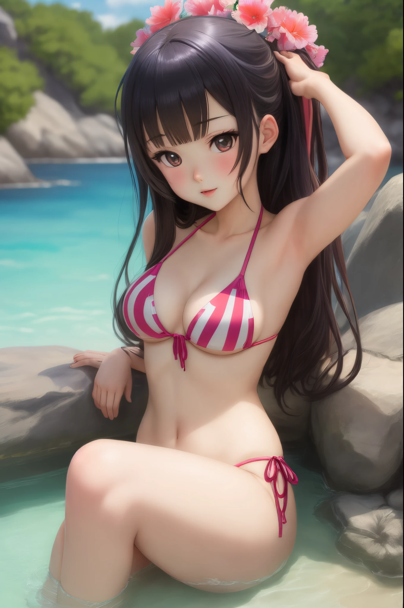 Anime girl in a bikini