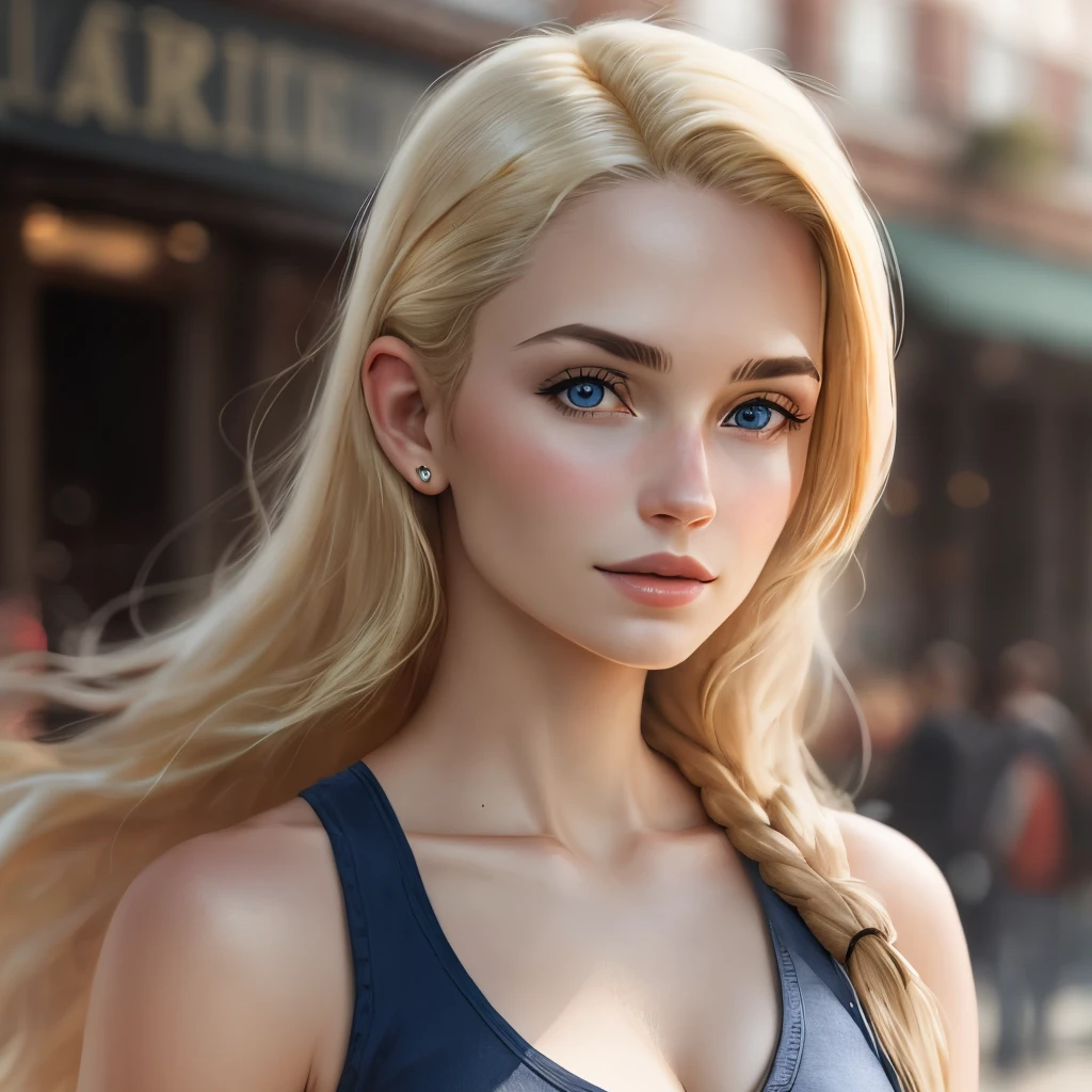 Realistic blond woman