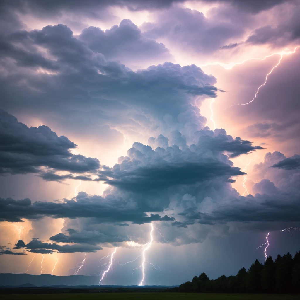 Clouds with lightning