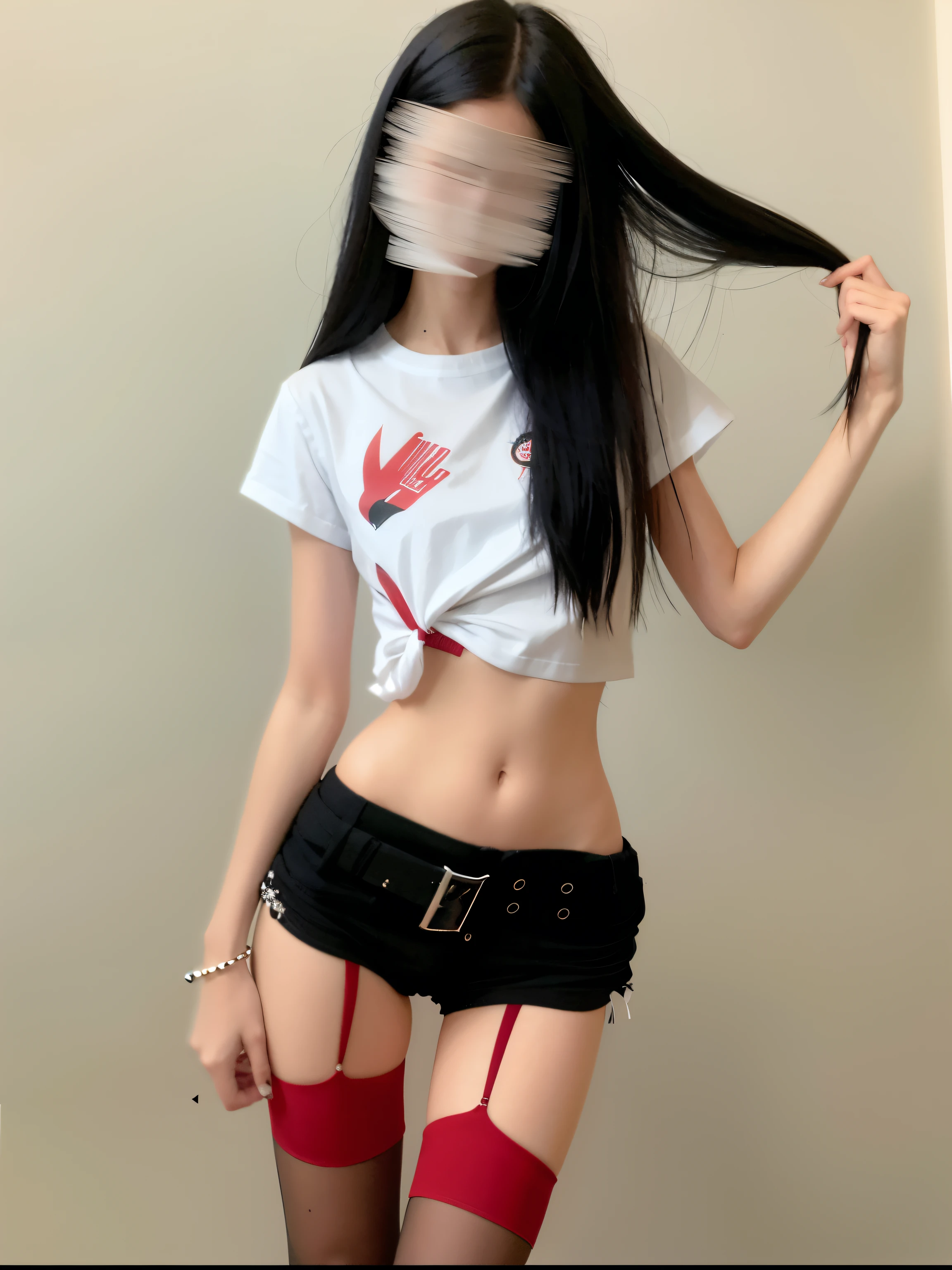 Girl with nipple studs、Cleft in the crotch,Super Cute、open one's legs、
