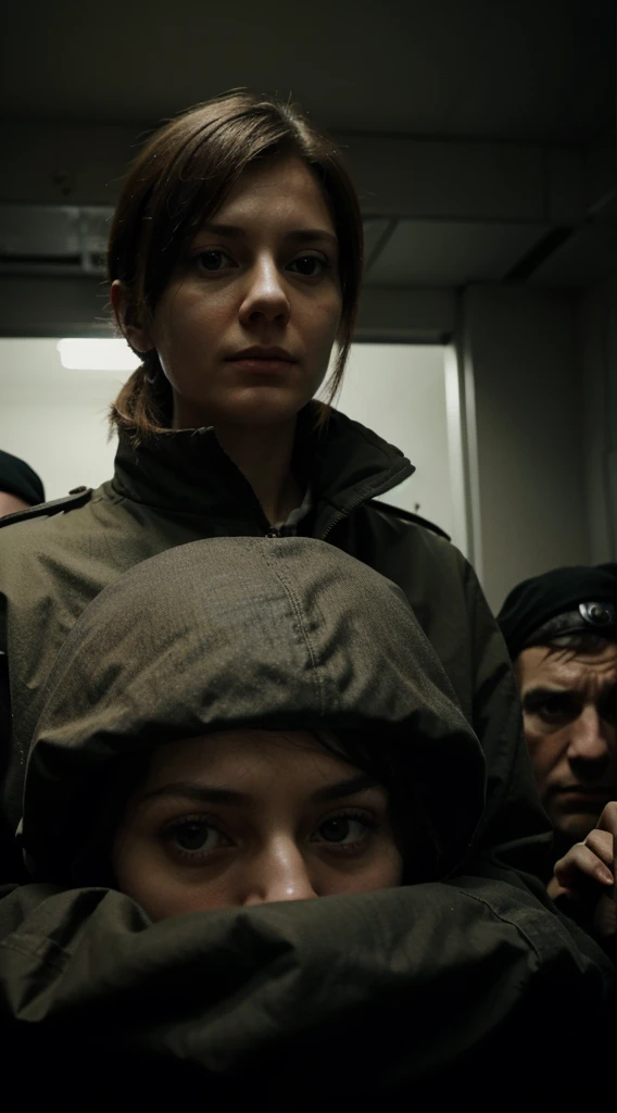 Russian hostages released by the enemy, best quality, high resolution, cinematic