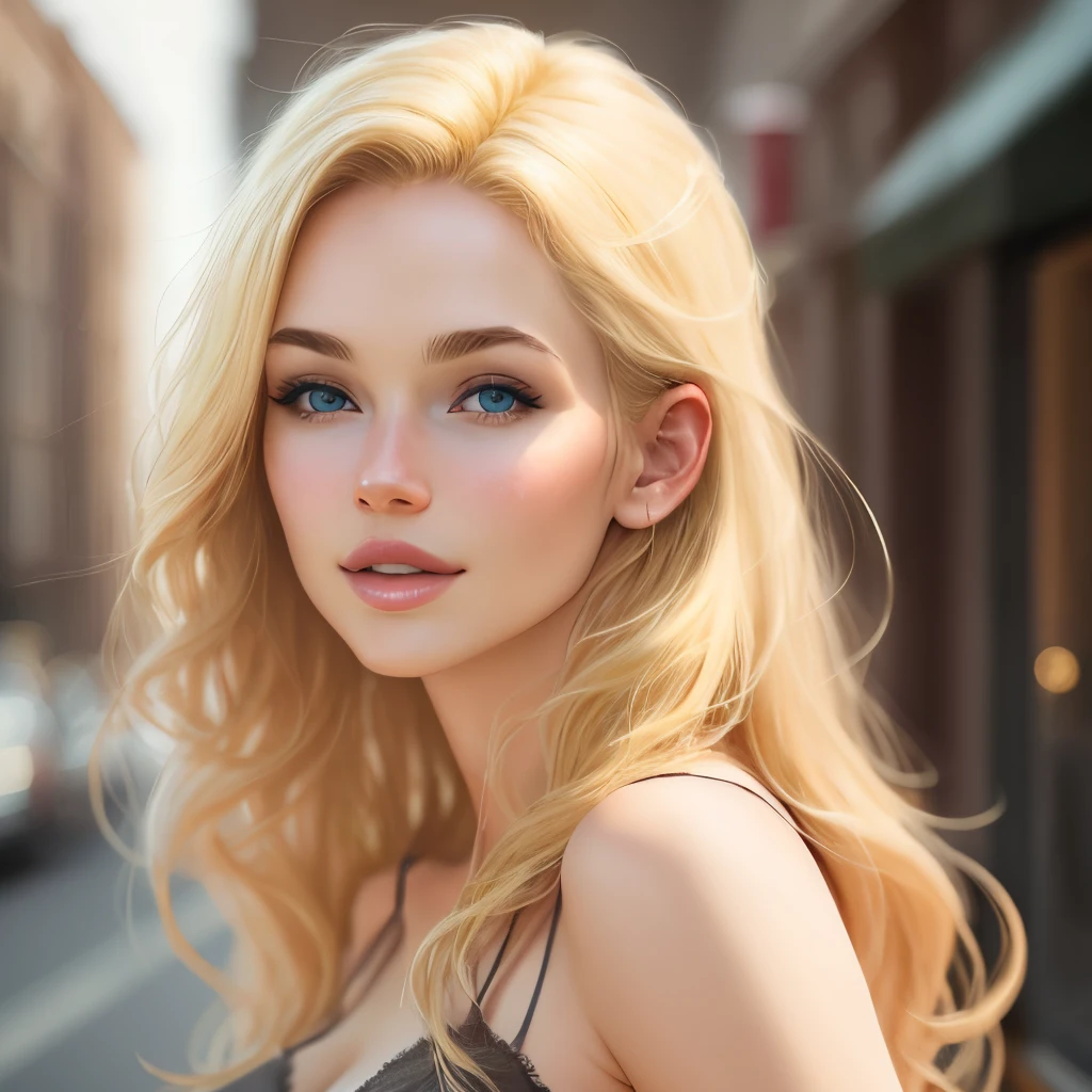 Realistic blonde woman
