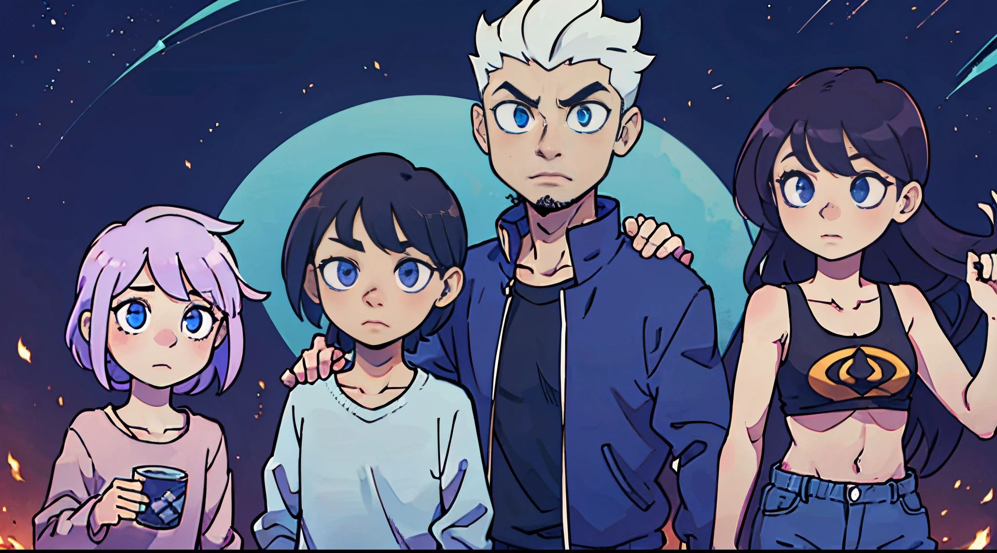 hunterxhunter, forte, barba rala, olhos castanhos, cabelos castanhos, roupas escuras com uma capa. 20 anos