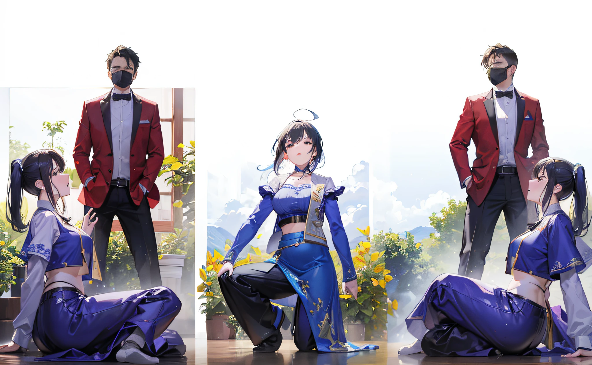 (Best Quality,4K,8K,hight resolution,masutepiece:1.2),(Scene description),Bokeh,Chaotic,dancing dance scene,skyporn,cloud