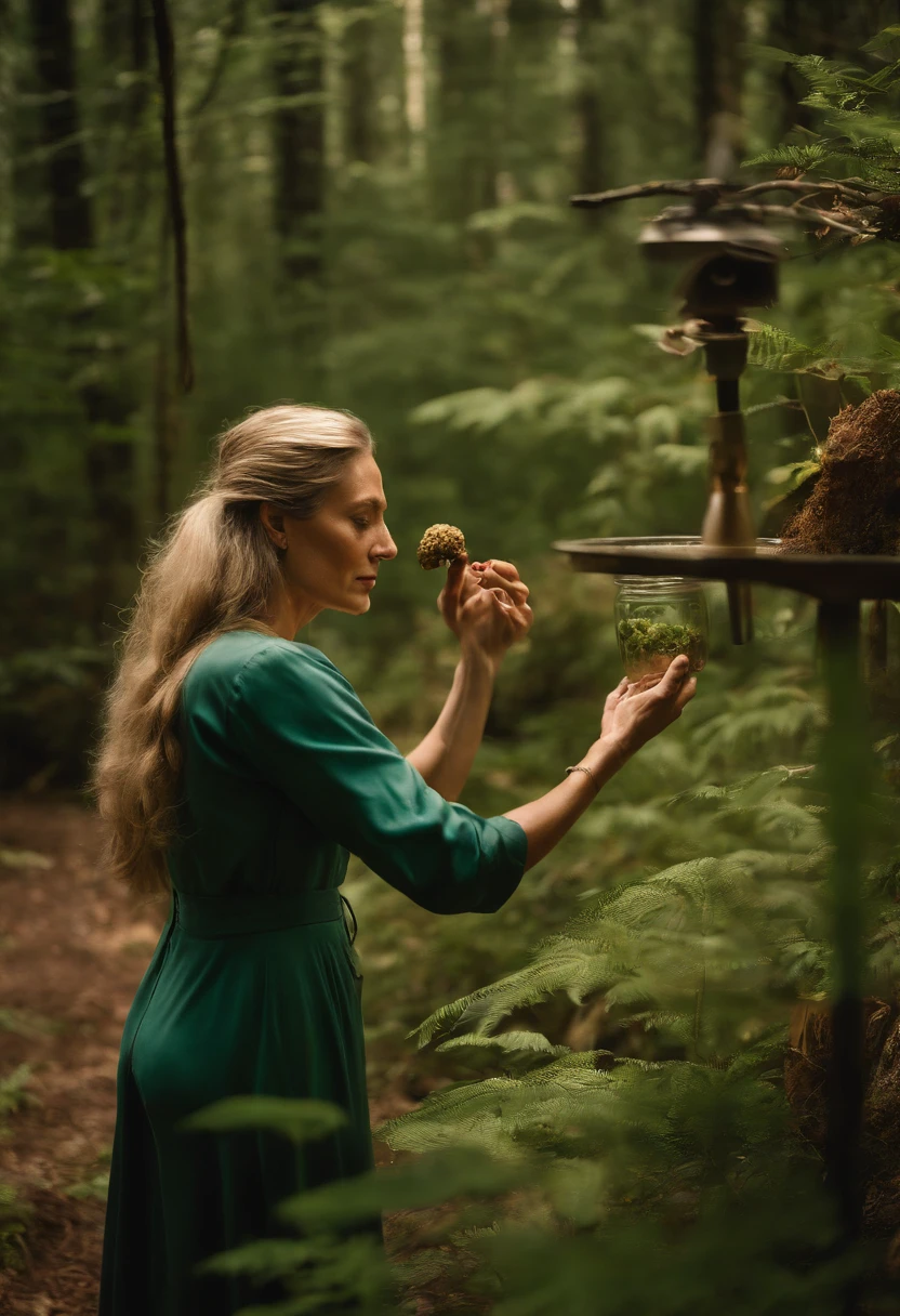 A photo of Mary carefully conducting a controlled experiment with psilocybin-infused truffles in a laboratory setting.,original,In the serene, forested expanses of rural Northern California resides Mary, the world’s foremost expert on magic mushrooms. She has long, sun-kissed hair often tied back in a practical ponytail and attire that blends seamlessly with the natural environment she cherishes., female