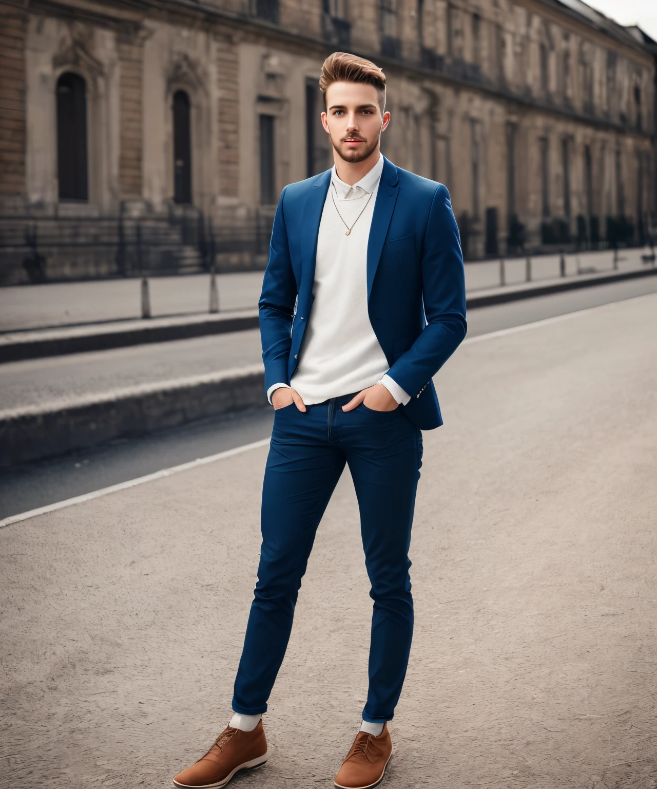 30 years young man and beautiful background , modern look