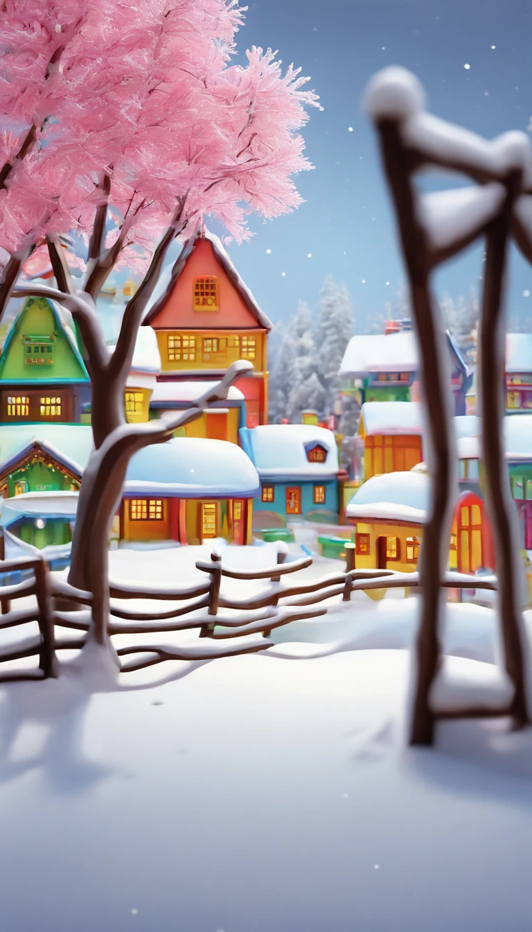Snow scene of a village with fence and wooden fence, Chinese village, colorful wall, snow, snow, covered with snow, during snowfall, snowy winter, winter environment, (snow), snow snow, shooting, beautiful snow scene, beautiful winter area, snow scene, winter snow, high snow, sunny winter day, winter in the snow, snow, white, lady