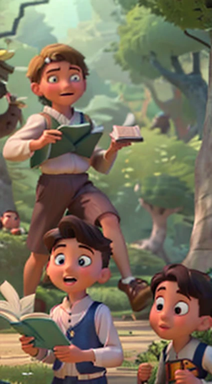 Oliver and Sam, two curious cousins, decide to explore the Wisdom Wood, known for hiding valuable secrets. Among the ancient trees, they find a special book. Inspired by the teachings of Jesus, they discover that true magic lies in shared wisdom and constant learning.