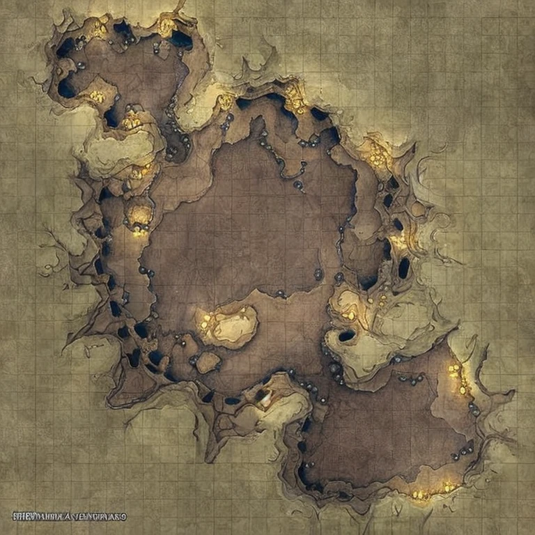 um close de um mapa de uma caverna com muitos buracos, mapa dnd sem grade, r / Mapas de batalha, underground cave, d&d estilo fantasia mapa design, DND Mapa, cartografia da fantasia, cave setting, grandes cavernas escuras, extremamente detalhado d&d mapa, mapas de fantasia, Masmorra de fantasia, mapa de fantasia, d&d mapa