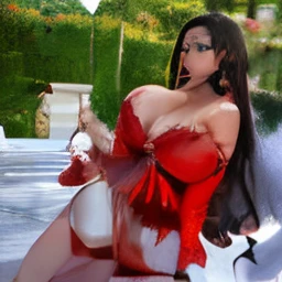 araffe femme en robe rouge tenant une théière et une théière, Anna Nikonova alias Newmilky, Robe rouge, Sexy girl, AngelaWhite, demi rose, dentelle rouge, entièrement vêtus de robes rouges, Lacey, Kimono rouge, Ekaterina, Portrait Sophie Mudd, Violet Myers, Anna Nikola, portrait demi rose, Angelina Stroganova, peau imparfaite, bras couper