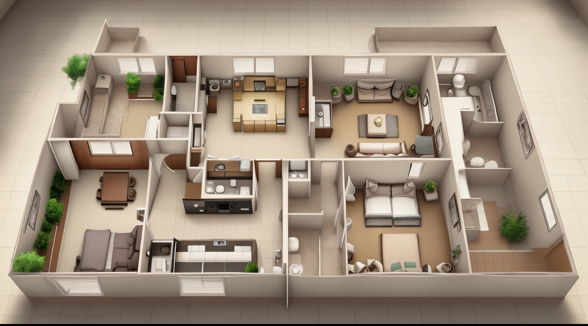 Floor plan of a health care facility