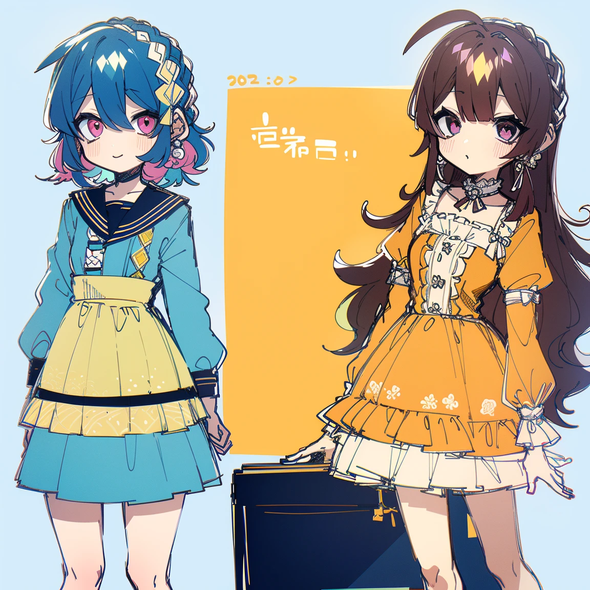 2 d anime style, anime moe art style, Jazz & Increased, cute art style, Anime-style illustration, anime girl, Author: Kamagurka, in Pixiv, pixiv style, pixiv, in anime style, anime art style, Full Body Commission, 1girl, ctcas, Cowboy shot