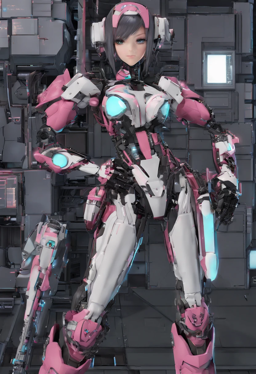 {{Teenage female, caucasian}}, looking at viewer, hazel eyes, extremely detailed, brown hair, pink clothes, bully, mean girl, tough girl, schoolgirl, bruises, scars, happy, best quality, high quality, extremely detailed anime screencap, full body
