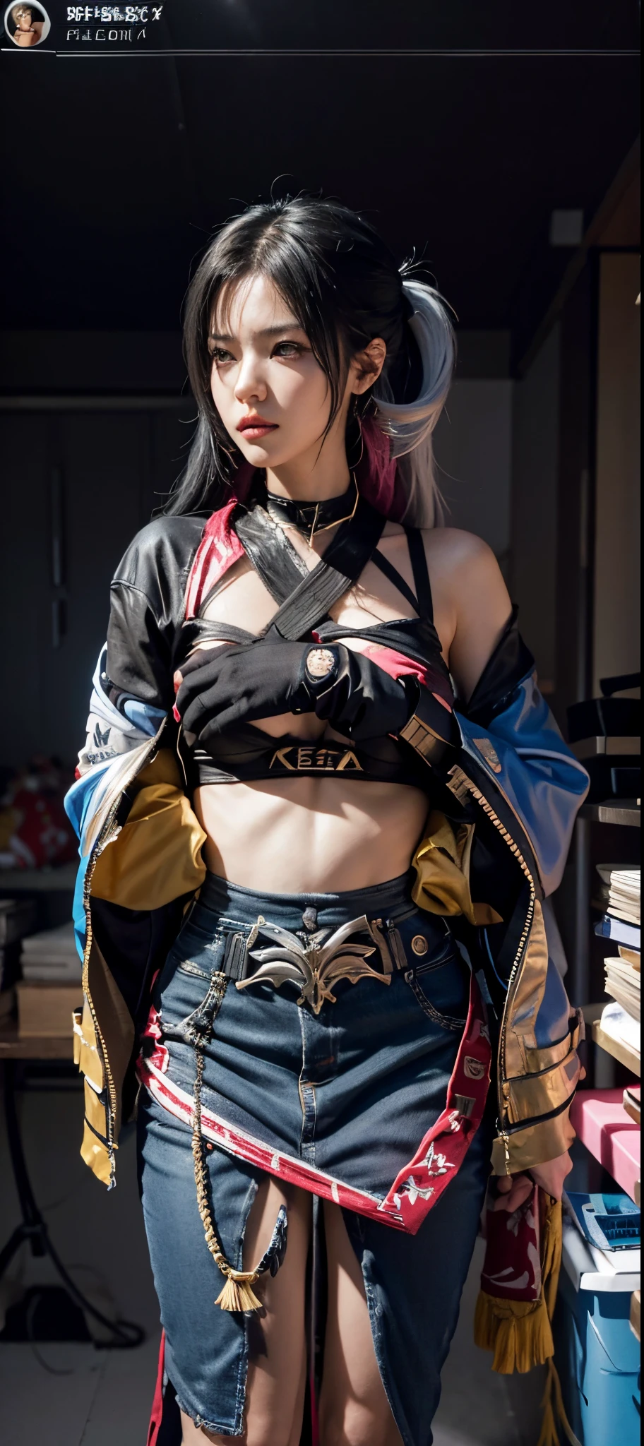 a close up of a person in a costume with a sword, as a character in tekken, female character, tifa lockhart with white hair, katana zero video game character, lunar themed attire, kda, slim body, cyborg - girl with silver hair, upper body avatar, fashion gameplay screenshot, fighting game character, new character, floralpunk elysian maiden, sigma female