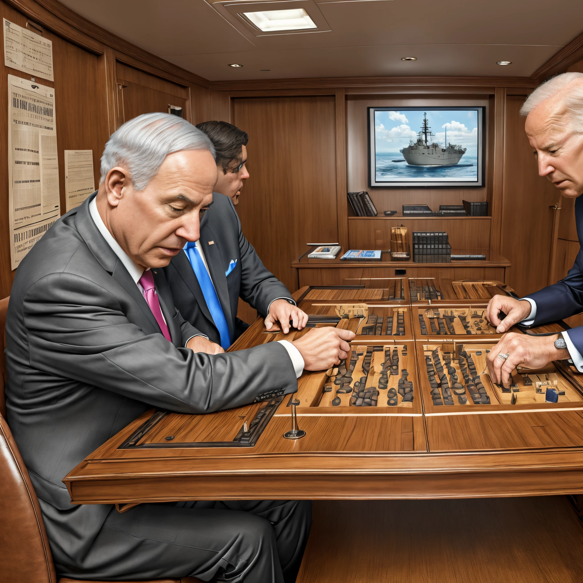 /Imagine Benjamin Netanyahu and Joe Biden playing Battleship war together
Raw picture Photorealism Photoshoot Raw Photo Realstic --auto --s2
