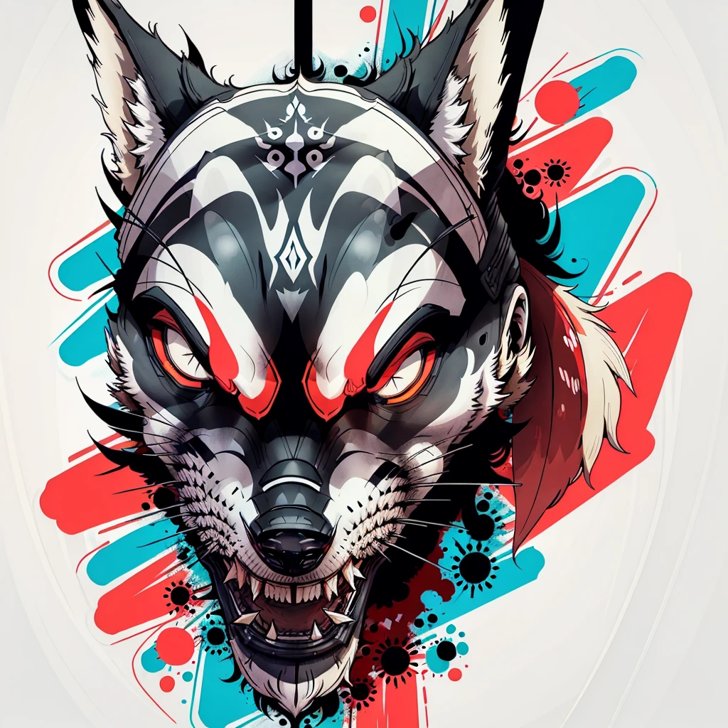 wolf head，imagem vetorial, Design de camisetas,