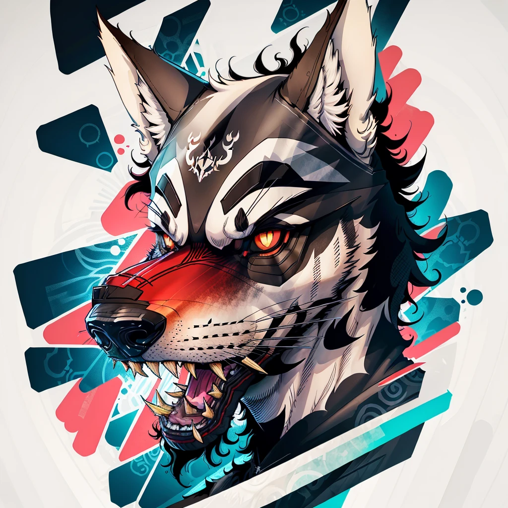 wolf head,imagem vetorial, Design de camisetas,