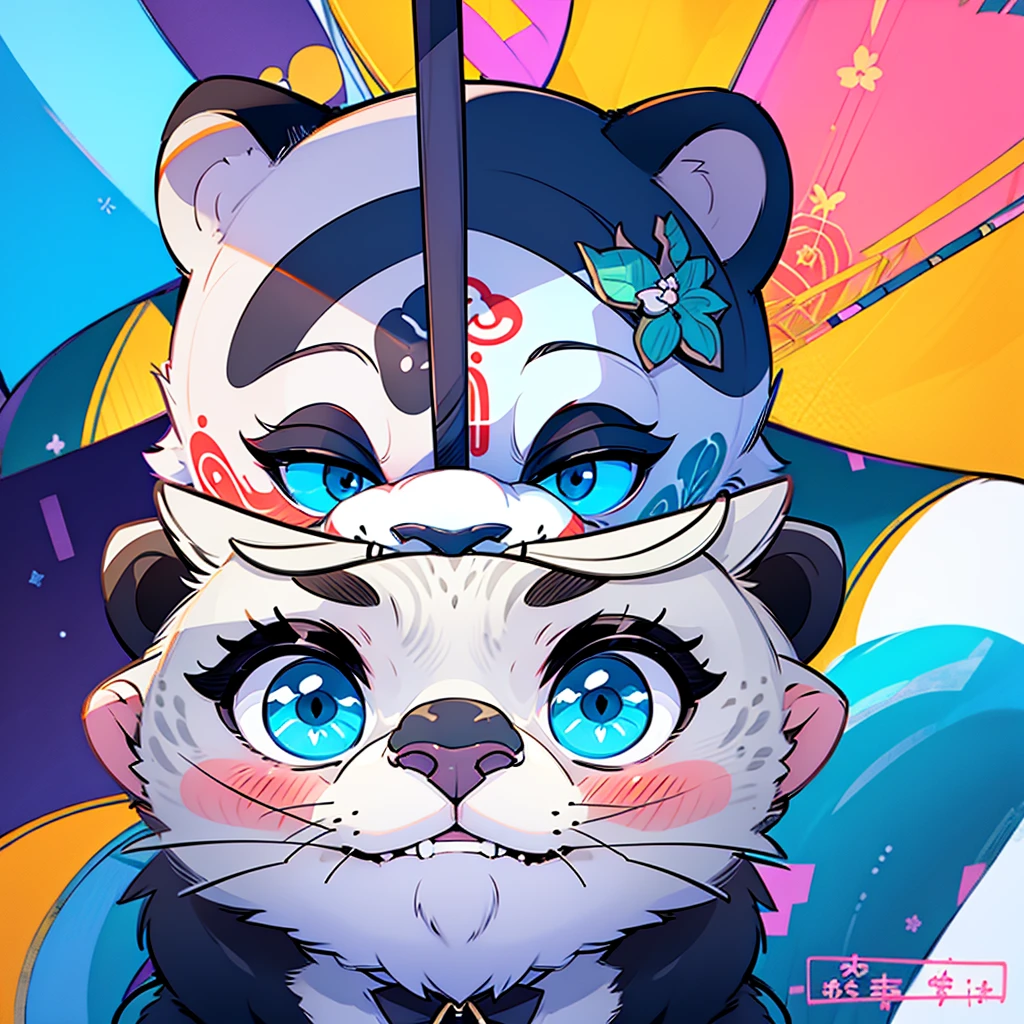 etiqueta,(Um panda de anime),cheerful expressions,roupas fofas,in circle, fundo branco, Borda dourada,simples, ultra detalhado, desenho detalhado, vetorizado, 8k, design de adesivo profissional, DESIGN PLANO, linhas vetoriais, etiqueta, desenho, desenho, Full-HD