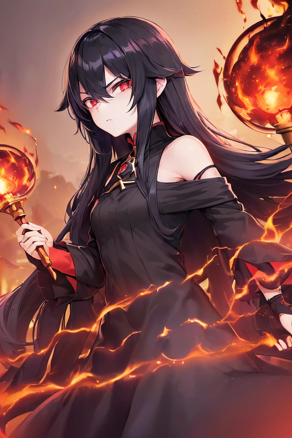 <lora:Final_Fantasy_Tactics_XLv2:1> a female, (masterpiece), best quality, highres, 4k, 8k, intricate detail, cinematic lighting, amazing quality, amazing shading, soft lighting, Detailed Illustration, official artwork, anime style, wallpaper, official art, magma demon