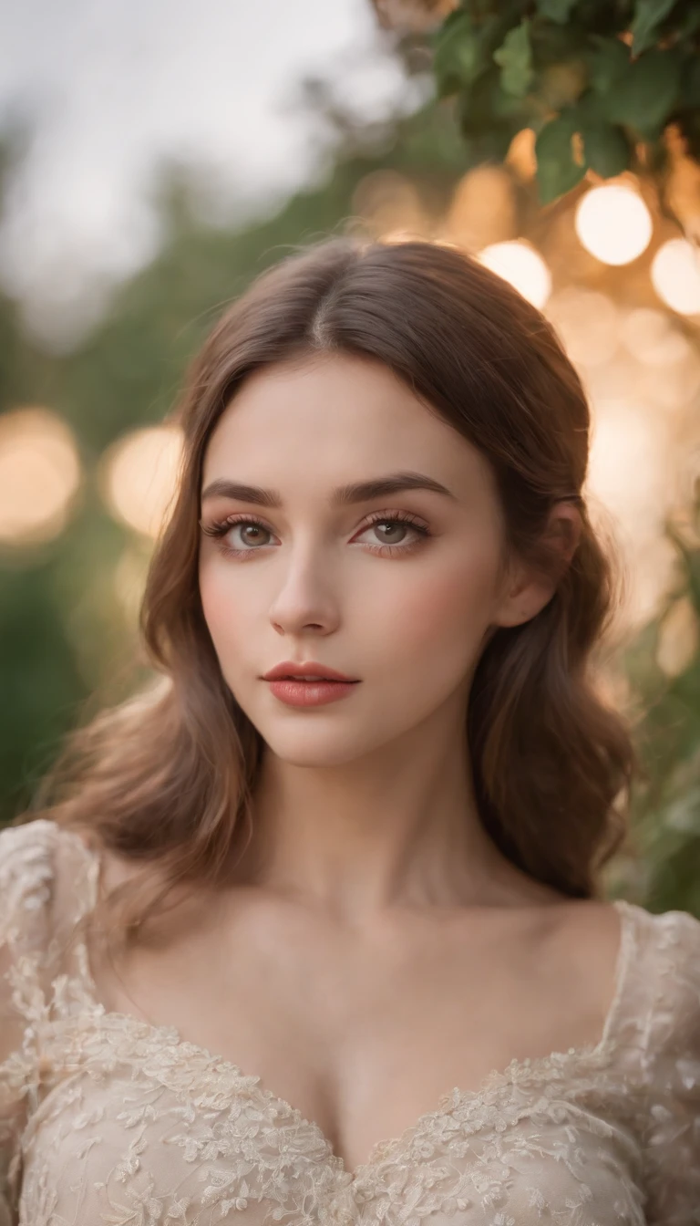A girl in a garden,illustration,beautiful detailed eyes,beautiful detailed lips,extremely detailed eyes and face,long eyelashes,squatting position,aesthetics lights,best quality,ultra-detailed,realistic:1.37,portraits,vivid colors,warm tones,natural lighting