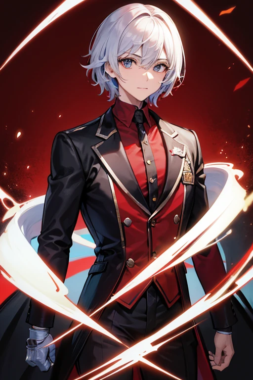 a man, humanoid, dog with the nickname Eriss, red eys