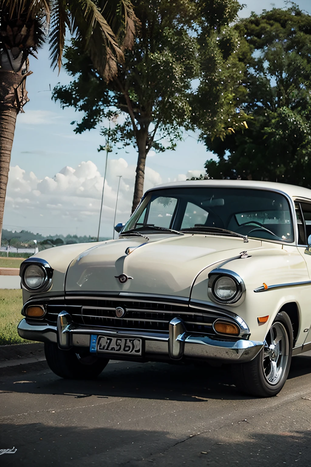 Crie uma imagem de um carro antigo