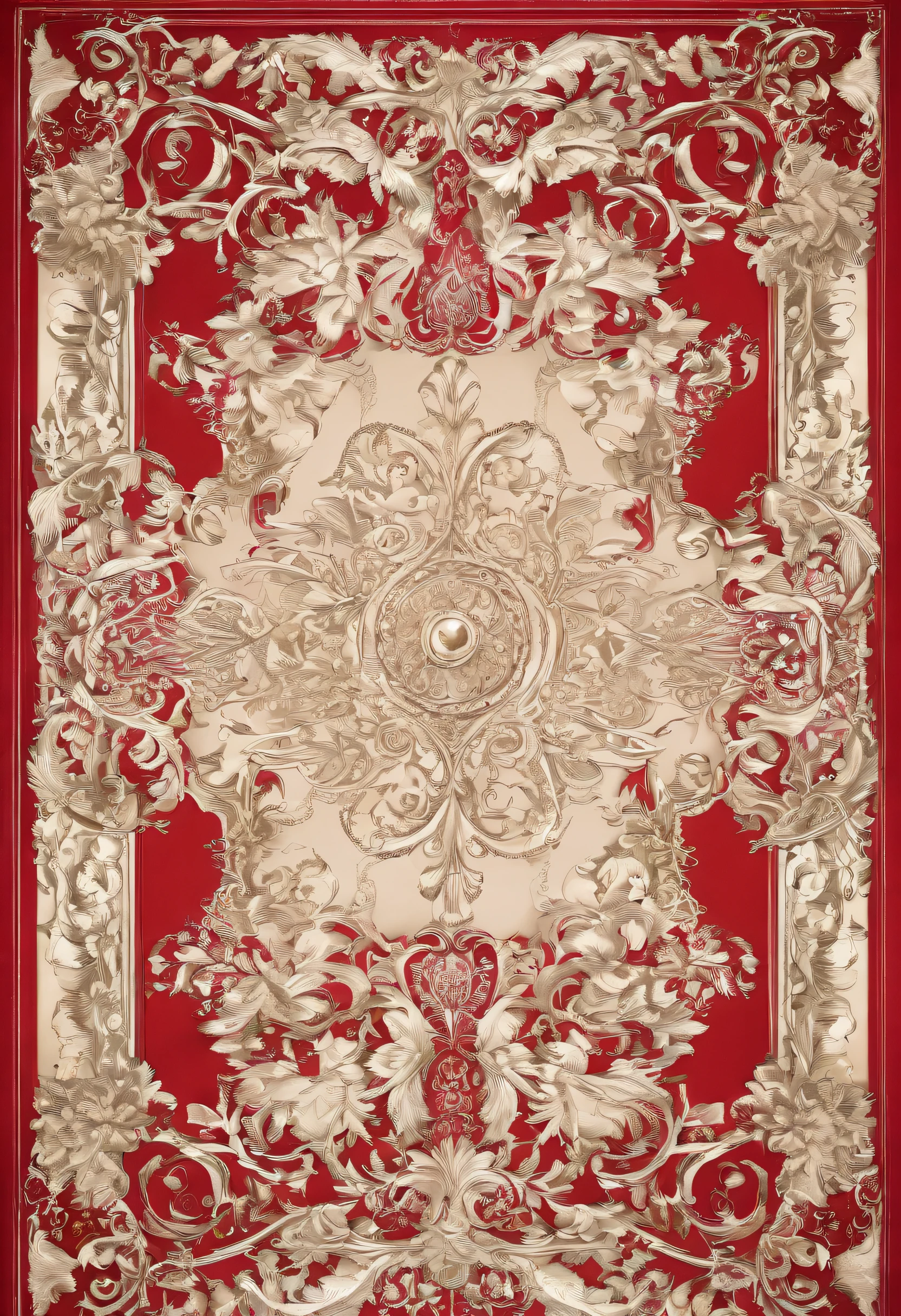 a red frame, ornate backdrop, dreamy and detailed, baroque style painting backdrop, inspired by Zsuzsa Máthé, ornate and intricate backdrop, ornate floral, ornate borders + concept art, ornate, ornate border frame, whimsical!! intricate details, ornate background, ornate detailed background, intricate border, ornate border, no human