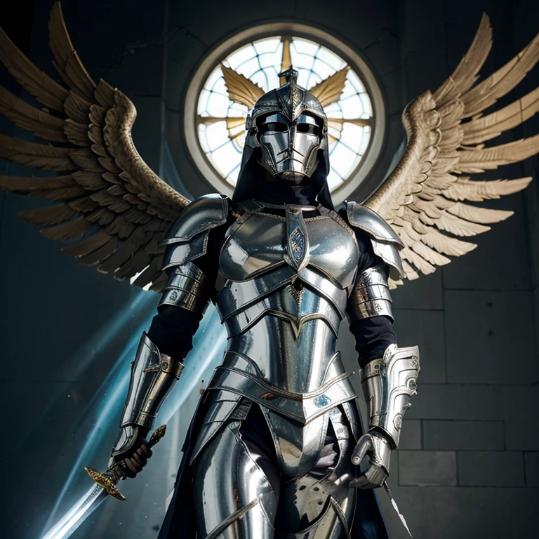 Traje e Armadura: He is depicted wearing celestial armor, representando sua natureza guerreira e protetora. A armadura pode ser composta por elementos brilhantes e imponentes, symbolizing strength and divine protection.
Espada: Archangel Michael is often depicted holding a sword, symbolizing his role as a warrior leader who fights evil and protects the divine.
Asas: Many representations show him with majestic wings, denotando sua natureza celestial e a capacidade de voar entre os reinos espirituais.
Posture and Expression: Their posture is often erect and imposing, Imparting Courage and Leadership. The expression on the face can vary from serene to determined., reflecting his position as a powerful and protective celestial being.
Symbols and Colors: It can be associated with symbols such as scales, representing justice, ou o sol, simbolizando seu papel como uma figura divina e iluminada. As cores associadas podem ser o branco, symbol of purity, ou o azul, representing celestial connection.
These descriptions are based on common representations, but it is important to remember that the appearance of Archangel Michael may vary depending on artistic interpretation and religious tradition