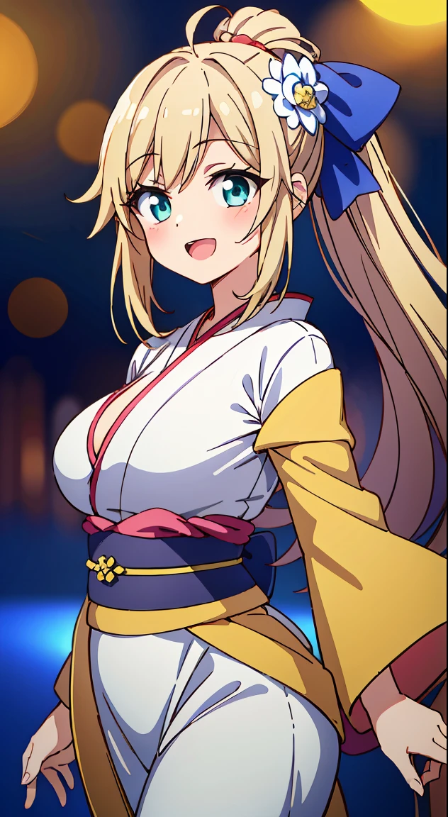 (masutepiece, of the highest quality, Best Quality, Official art, Beautiful and aesthetic:1.2), Ultra-detailed, Intricate details, marvelous illustration, Award-winning art, Atmospheric,
BREAK,



1 beautiful girl, girl with, (Cute:1.5),(Chibi:0.5),(kawaii:2.0),(Lori:2.0),( girl),(large full breasts:1.65),(Ahoge,High Ponytail,Blonde hair, blue bow, Green eyes,eyebrows visible through hair,side locks,Parted bangs,Long hair, Hair Flower, Hair Ornament, Big ribbon in the hair, Curly hair,Bow:1.4),:D,(Angel,White feathers, one white winged, Angel wings,Spread wings, Glowing wings),pitt \(Kid Icarus\),gleaming skin, Clear skin, shining beautiful skin, Open mouth,Smile, Solo, tusk, Upper teeth,(long eyelashes, Double eyelids:1.2),Solo,gleaming skin, Clear skin, Beautiful skin,(best quality face),(Top quality glowing eyes),(The best smile,Doya face:1.45), BREAK,
(Kimono with intricate embroidery:1.2), (Highly detailed beautiful Japanese dance costume, Heavenly maiden costume, Heavenly Woman's Robe:1.5), [(light green costume:1.2):(White costume:1.2):0.3], (Beautiful long hair:1.3), Glossy hair, Shiny hair,hairs between eyes, (Blue eyes:1.2), Narrow eyes, Dance of the Angels, kanzashi, wisteria, Heavenly daughter,
BREAK,
(Walking:1.3),(up hairstyle:1.5),(breathe into my hands:1.5),
BREAK,
(blush:1.3),(Smile:1.3),Open mouth,
BREAK,
,(Voluptuous body:1.2),(from behind:0.9),

BREAK,

natta, Lakeside, White Moon, water lily, (Geofront:1.3), (Spectacular views, amazing view:1.3),

BREAK,
Dynamic Angle,(makeup:1.1),
BREAK,
( Pale light color:1.3),(Realistic:0.9),(Midnight:1.5),(Dark background:1.3),(Bokeh:1.6),depth of fields,

 BREAK,wakame,wakame,wakame,(Cowboy Shot:1.4), 

BREAK,(Blurry background:1.3),(absurderes, hight resolution, Super Detail Art),cel shading,Clear Color, Lonely optical effect, Beautiful pictures, Bright glow, mystic atmosphere,(Close-up of girl:1.1), Mystical light particle effect,manga influence, clean line drawings,