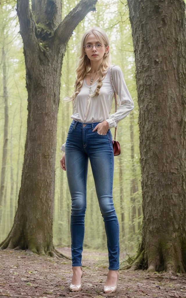 (8K, Masterpiece, RAW photo, ultra HD quality, detail:1.5), (ultra realistic:1.4, scenary), Depth of field, Cinematic light, (ultra realistic detailed face:1.5), ( 1 picture of 1 girl Ekaterina Ackerman:1.7), (solo girl:1.6), (Beautiful and elegant Russian girl), (skinny girl with glasses), (European face:1.3), (natural abs), (complete perfect full body:1.6), (full body including shoes:1.5), (tight minitop:1.5), ([red|gray] miniTop:1.4), (small necklace, collarbone:1.1), ([long hair|short hair]:1.5), (ultra detailed skin:1.4), (soft mate fabric:1.3), ([frontal pose|side profile pose|back profile pose]:1.5), (face looking at viewer:1.5), (perfect hands:1.5), (perfect feet:1.5), (perfect anatomy:1.6), (perfect body:1.6), (ultra perfect beautiful face:1.6), (blonde hair:1.4), ([Pixie|Bob|Bangs|Braids|Pigtails] hair:1.5), (perfect standing pose:1.5), ( coated jeans :1.6)