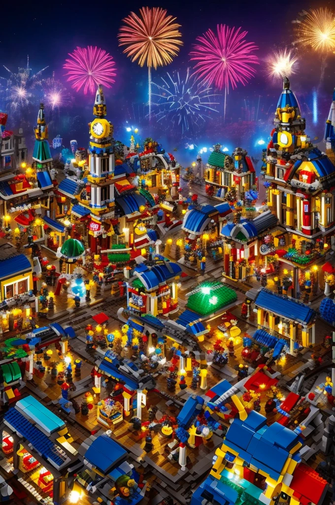 (16k4d, best quality, masterpiece:1.2),(lego blocks carnival theme park)( the wildest craziest your imagination has ever seen)digital painting, trending on artstation, award winning, HD fantasy art, rides lots of rides, loop the loop, fireworks, explosive fantasy Background, Cosmic Entity