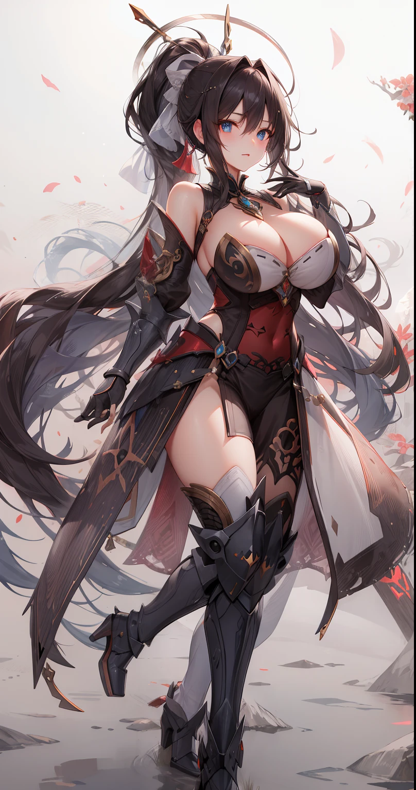 masterpiece、best、(realisitic、Female one、Soio、beauitful face、Slender face、Beautiful pupils)、(breastsout)、thighs thighs thighs thighs、long、poneyTail、Milk、reddish、shinobi、ninjartist、Shoulder out、elbow groves、Skirt curtain、Uchiwa、Uchiwa Crown Chakra RPG Character, spiritually enlightened warrior, divine connection, High awareness, vibrant aura, Powerful energy, complex armour, elaborate helmet, radiant crown, Ethereal light, Golden halo, peaceful expression, Calm eyes, a serene smile, Seraphic Wings, Ancient symbols, Mystical wand, Sacred Scrolls, exquisite robe, Transcendent Existence, Celestial Guardian, Mystical powers, embodiment of wisdom, Glowing energy, Graceful movement, symbolic tattoo, radiant light rays, harmonious balance, Enigmatic aura, resonant frequency, beyond dimensions, strengthened spirit, Spiritual enlightenment, magic sword, Astral projection, universal connection, Inner peace, Revealed divinity, transformed soul, supreme being, divine essence, Ancient prophecy, infinite possibilities, reveal the mystery, giga_big breasted battle mecha,(Blonde girl),(Huge ponytail),Glowing blue eyes,Blue Light Energy Longsword,Galactic,Mechanical and exquisite,((Blonde Beauty))pubic detail,mech wings,elegent,Blue Mecha,Glowing blue-blue eyes,(Stocking Heels),land,Mechanical and exquisite,pubic detail,mech wings,elegent,The tree々,There are hands and feet,angled,angled,immensity,Wind,hazy,Mecha's eyes glow blue,Blue Mecha,Glowing blue-blue eyes,Holding the sword of delicate light energy,Skysky,Mechanical and exquisite,pubic detail,Huge mech wings,elegent,The tree々,There are hands and feet,angled,angled,immensity,baiyun,hazy,Mecha's eyes glow blue,pubic detail,Winds of the future,sacredness,Cavalier,battlemech,Glowing blue eyes,Blue Delicate Sniper Rifle,Skysky,Mechanical and exquisite,pubic detail,Huge mech wings,elegent,The tree々,There are hands and feet,angled,angled,immensity,baiyun,hazy,Mecha's eyes glow blue,pubic detail,Winds of the future,sacredness,Cavalier,the face is clear,Face wearing mask armor,masterpaintings,best qualtiy,offcial art,the Extremely Detailed CG Unity 8K Wallpapers,brightened light,(light particules,(Illustration)(Farbe)goodlooking,impeccable,((Graphic Painting)),(Heavier stroke)),(bold lines),Highest image quality,masterpaintings,Filigree,long eyeslashes,(((silhuette))),Very detailed background,tulips,Banana leaves,lilie,dew,Date palm flowers,Ryu,Light white off-the-shoulder dress,Mottled sunlight,(Close-up of people),((Super best quality)), ((A very masterpiece)), ((super detailing:1.4)), ((hyper realistic lifelike 3d)), Dragon Warrior Girl, Mechanical body, Dynamic action poses in battle scenes, Mechanical weapons of very complex and heavy fighters, Off-the-shoulder fashion that blends dense and complex steampunk with dense gothic ta, Complex steampunk headgear, very thin long legs, Mechanical boots above the knee, Fluttering lace flared mini skirt, beautiful big breasts directed upwards,Somewhat long, Vertical curly silver hair fluttering in the wind,Myriad Shining Big Seth