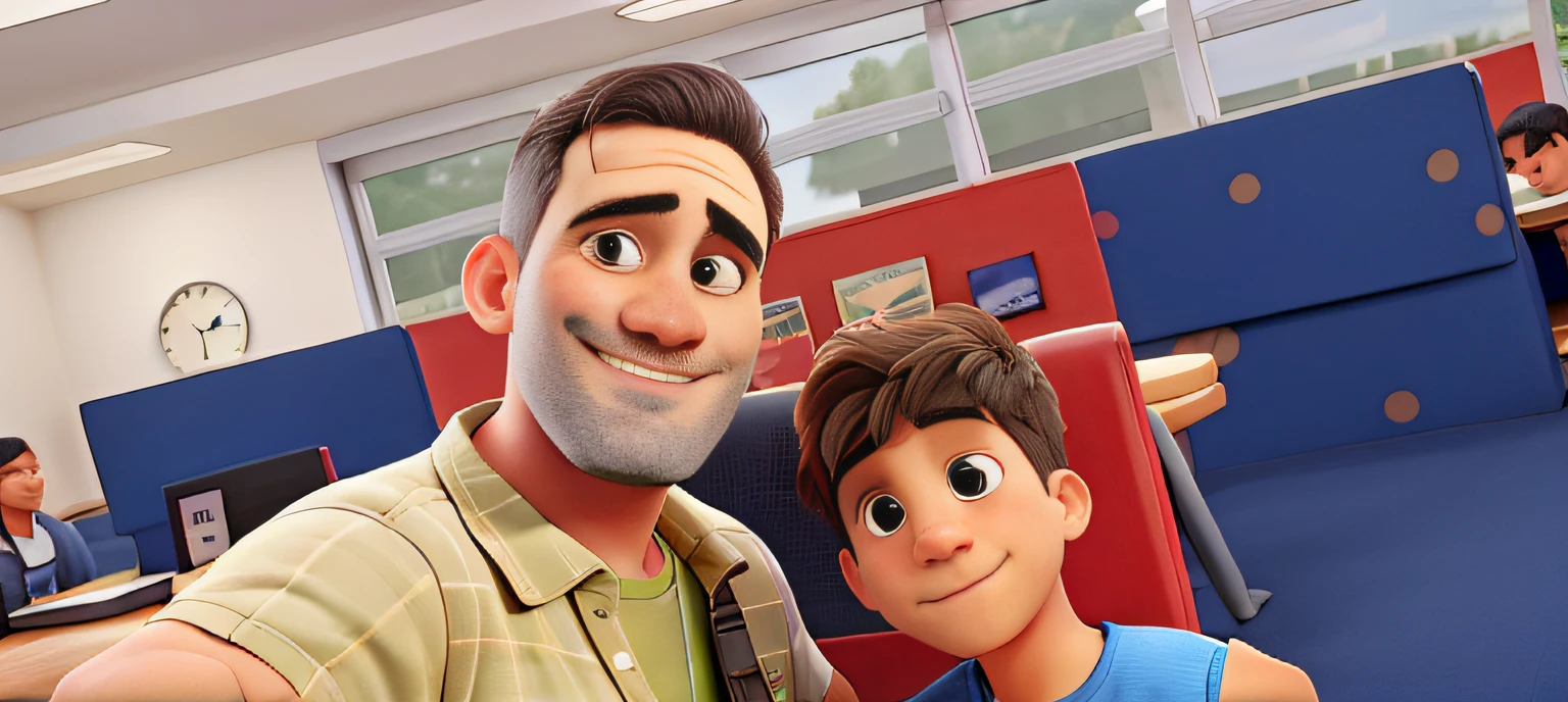 A father and son
