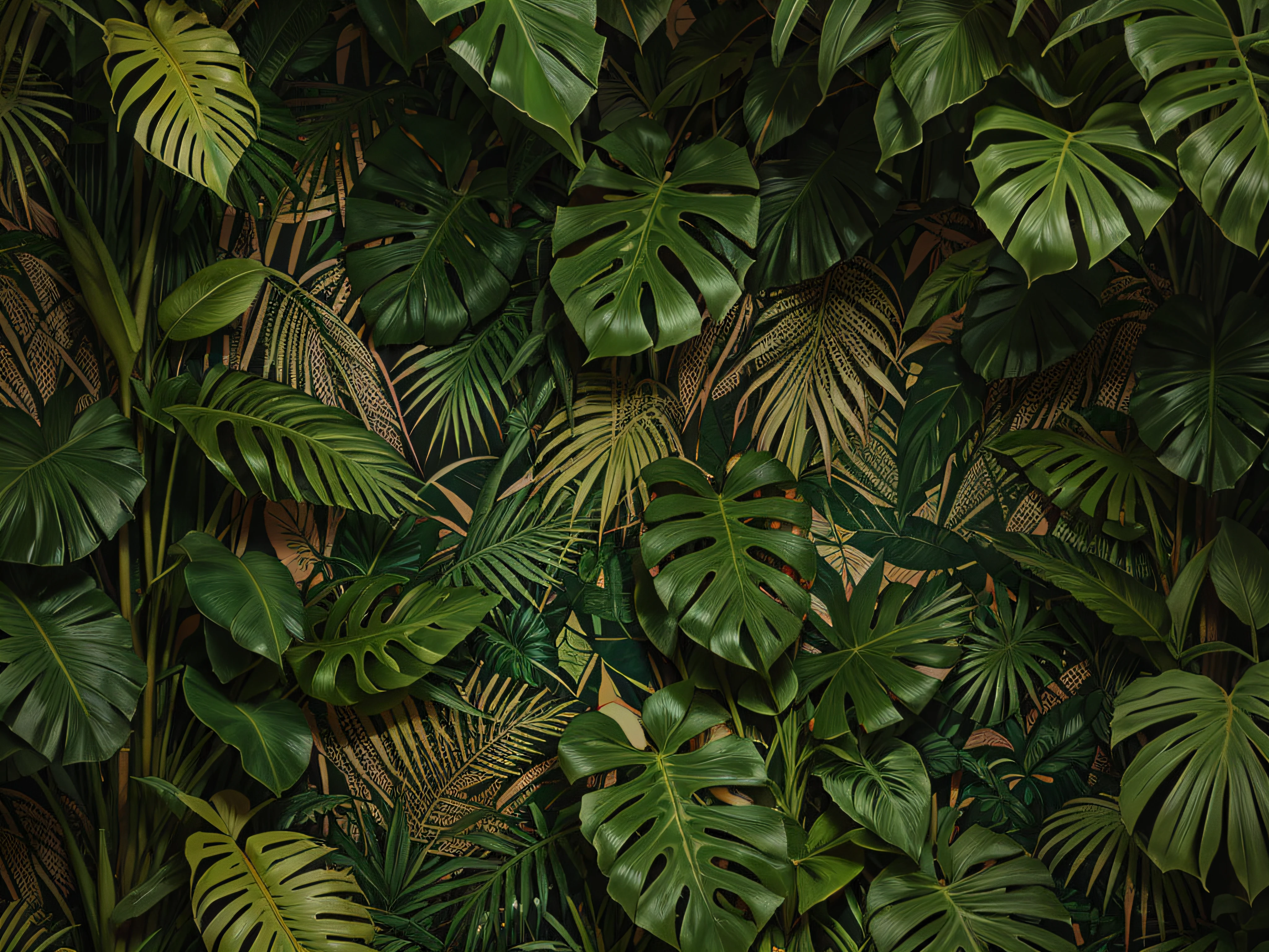 wallpaper jungle and leaves tropical forest mural old pattern vintage background