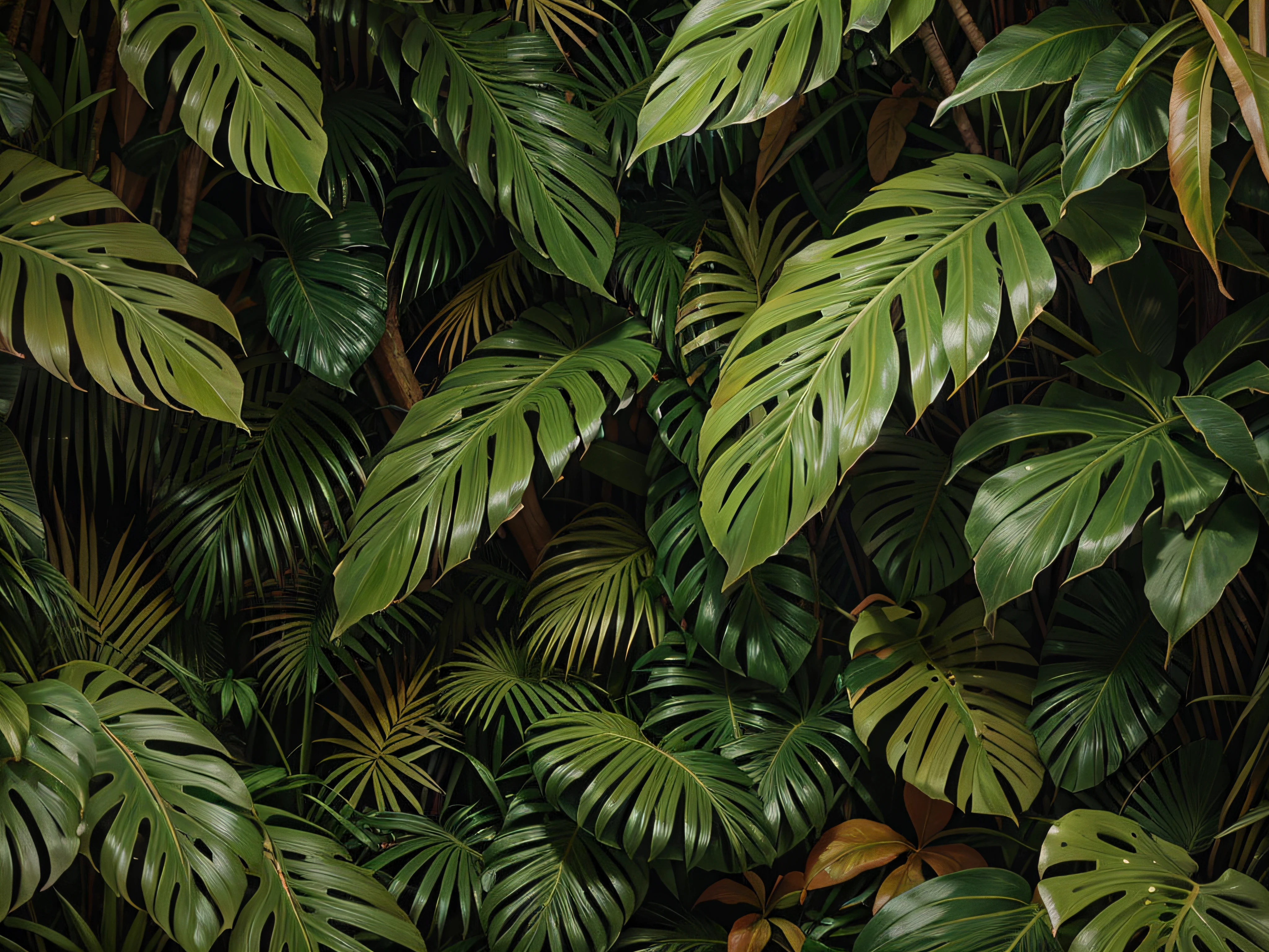 wallpaper jungle and leaves tropical forest mural old pattern vintage background