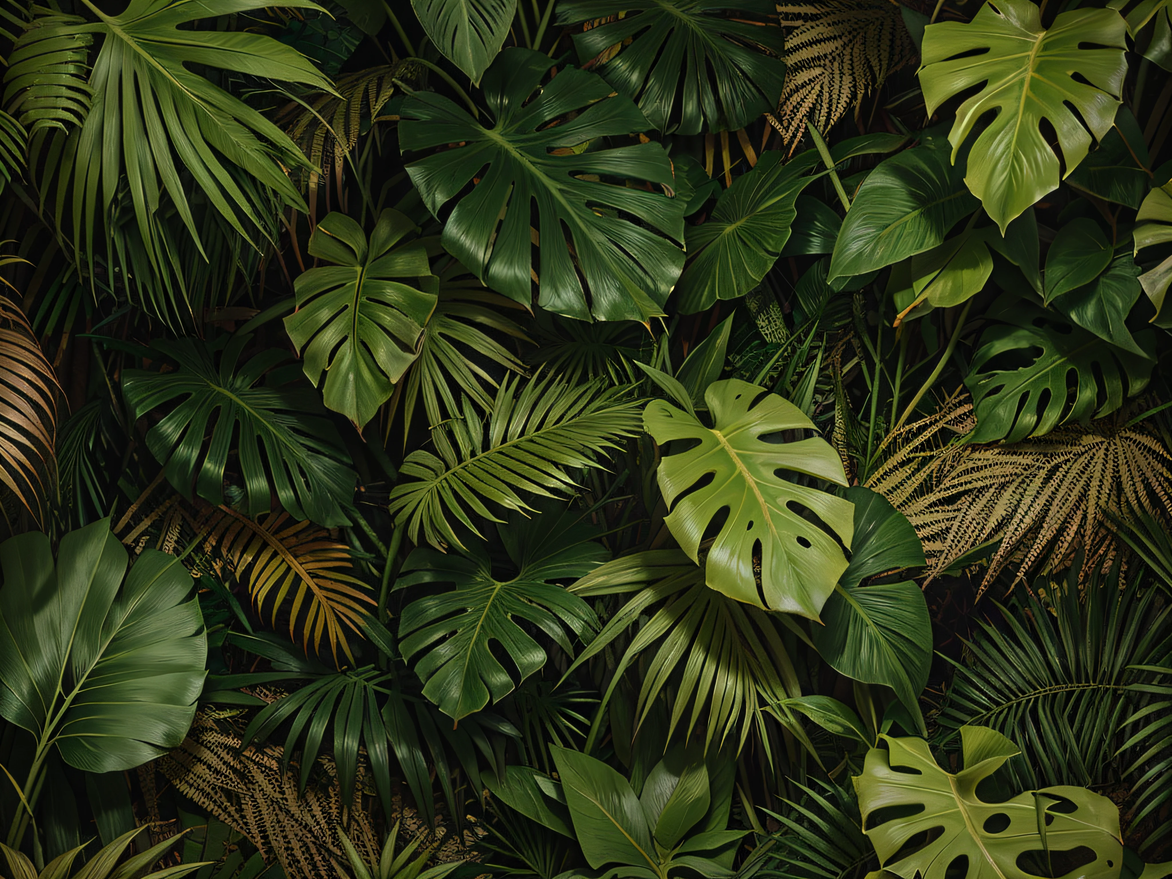 wallpaper jungle and leaves tropical forest mural old pattern vintage background