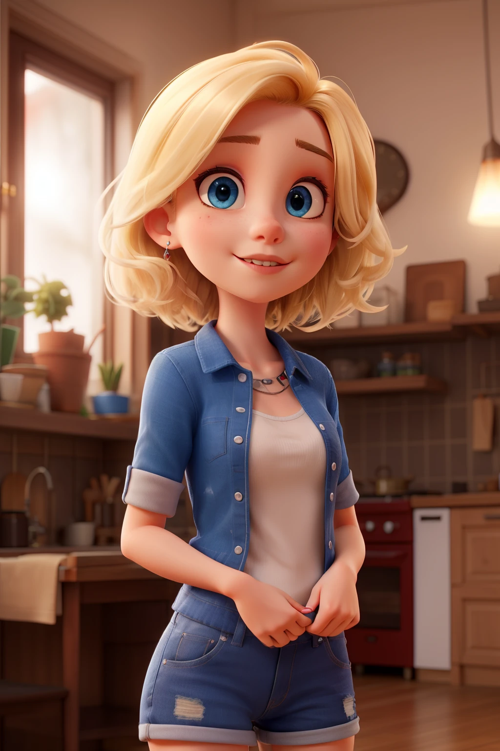 beautiful swedish girl with short blonde hair and piercing blue eyes