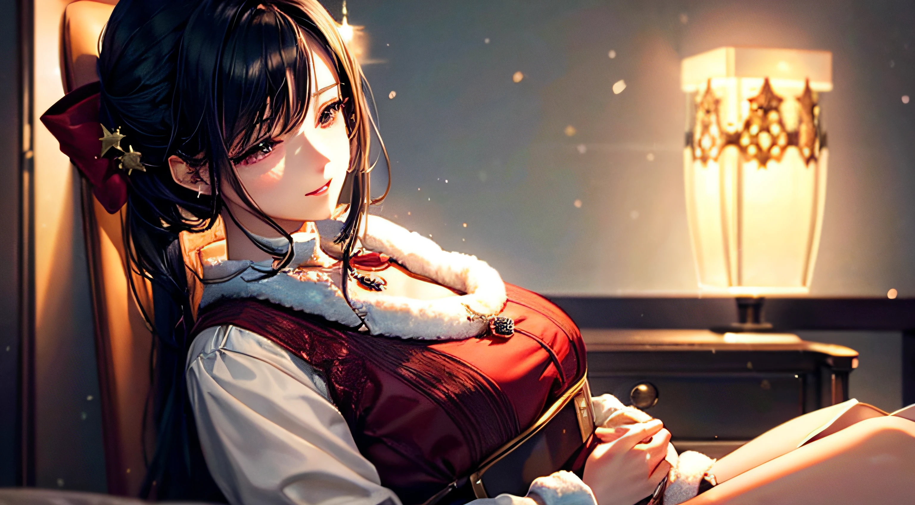Not only comfortable and relaxing、、、Makes you feel the Christmas atmosphere、Elegant and sophisticated fashion and beauty elements,Creative work、special seasonal feeling,excitement about fashion,the melody is calm,christmas joy,a beauty