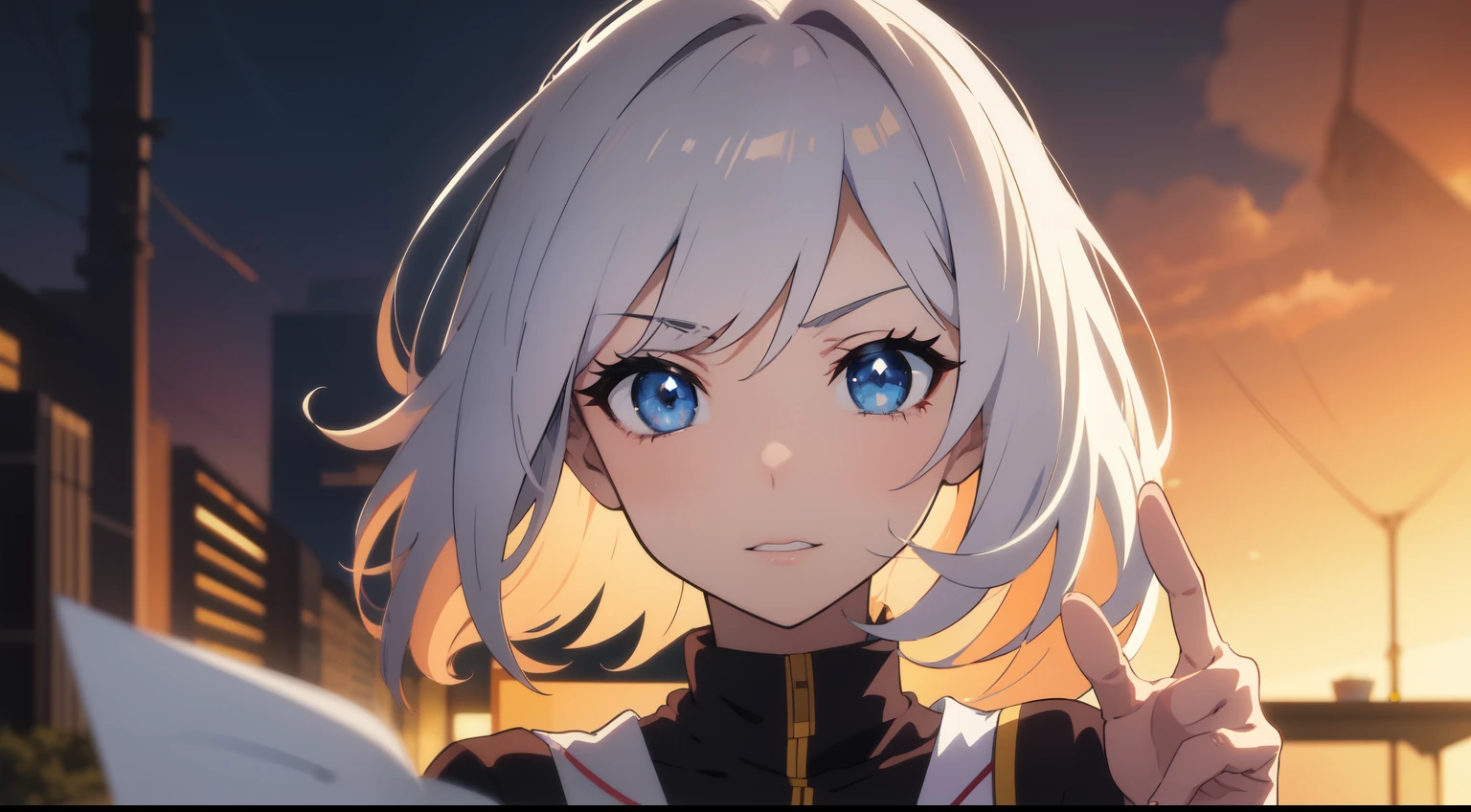 Menina anime com cabelo azul e colete vermelho com olhos azuis, estilo anime 4K, Anime Art Wallpaper 8K, arte de anime digital detalhada, badass anime 8 k, arte de anime digital, Anime Art Wallpaper 4K, Anime Art Wallpaper 4K, arte digital estilo anime, estilo anime. 8k, Papel de parede anime 4k, Anime Wallpaper 4k, 4k anime wallpapers