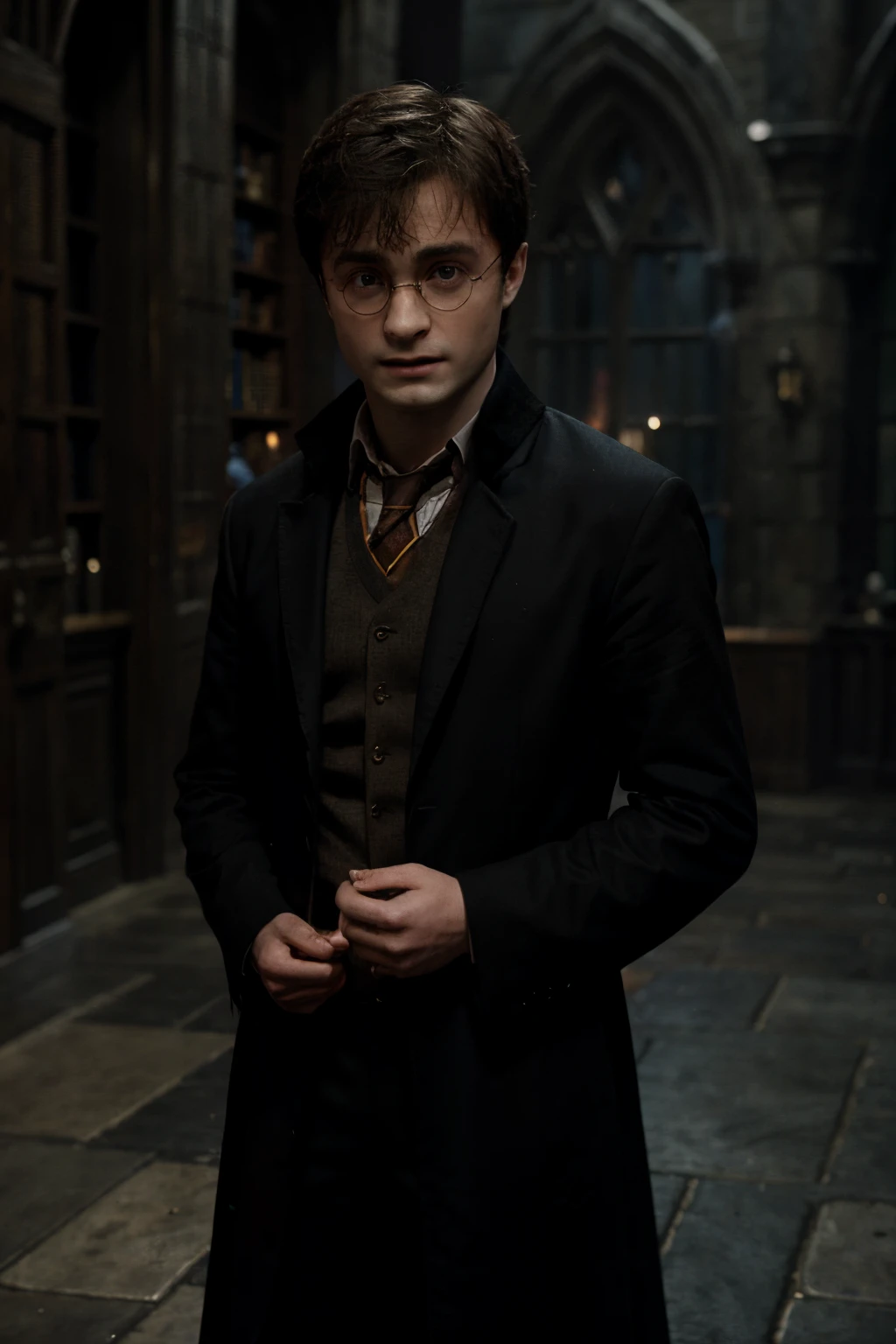 Harry Potter, Daniel Radcliffe, Gases, adulto, Traje negro, cuerpo completo