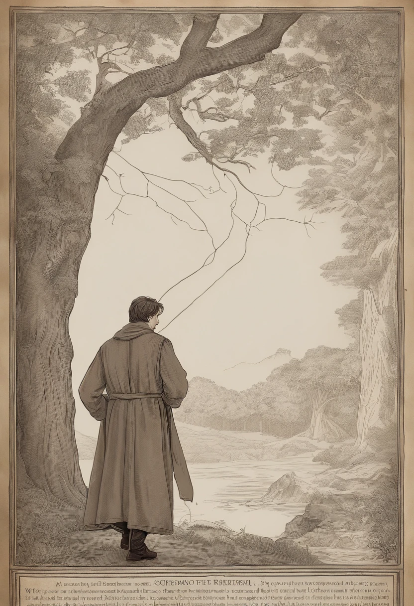 A photo of Remus carefully examining a detailed map of the Forbidden Forest, tracing the paths and marking potential areas of interest with meticulous precision.,Harry Potter and the Prisoner of Azkaban,Remus has light brown hair, wears shabby robes, and has a claw scar across his face. Famously portrayed by David Thewlis, male