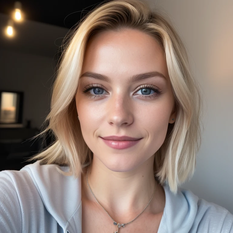 (Selfie, Draufsicht: 1.4), (straight whole body: 1.4), RAW UHD portrait photo of a 24-year-old blonde (Frau mit haselnussbraunen Augen) in ihrem Schlafzimmer stehend (Rock), (Ausschnitt), Details (Gewebe! , Haar! , Glitzer, Farbe!! , Benachteiligungen: 1.1), shiny eyes with high level of detail (Blick in die Kamera), SLR-Beleuchtung, Spiegelreflexkamera, ultra quality, Sharpness, Depth of field, Filmkorn (Mitte), Fujifilm XT3, kristallklar, Rahmenmitte, Beautiful face, Scharfer Fokus, bokeh (schwach beleuchtet), Nacht, (Nachthimmel), Detaillierte Hautporen, Oily skin, Sonnenbrand, Komplexe AugenDetails, full entire body, instagram story, influencer