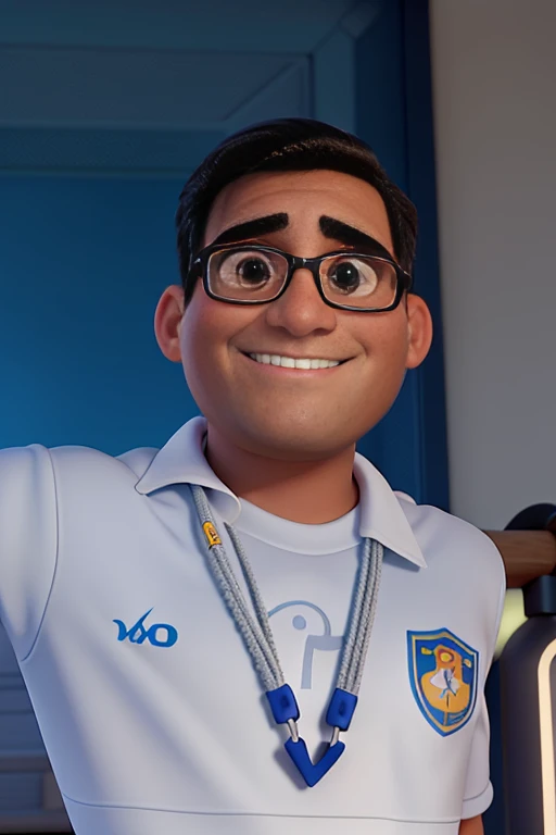 Um jovem estilo disney pixar, alta qualidade, melhor qualidade, cabelo estilo cesar