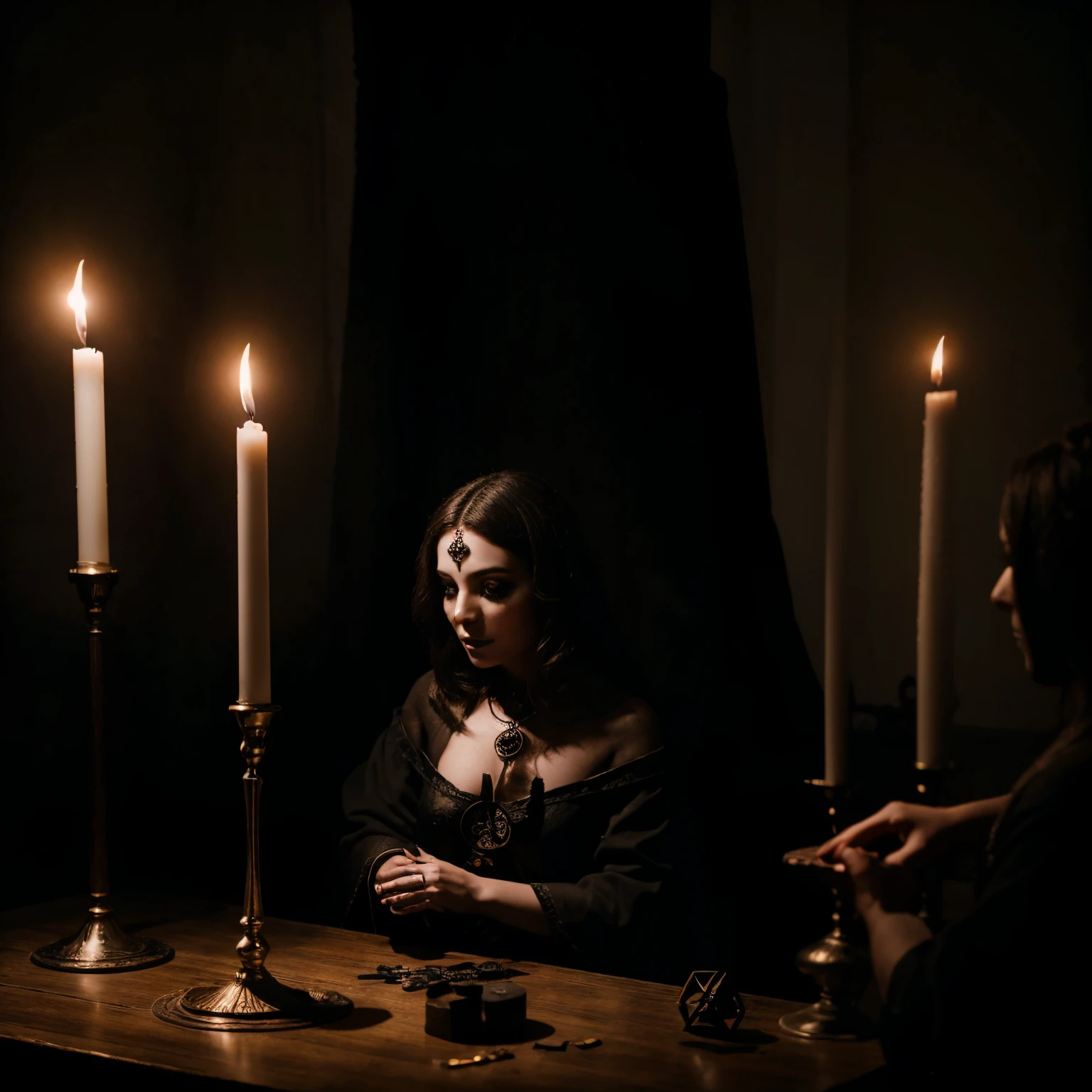 fine art photography. Faceless figures. eye shadow. Magic altar. Magic symbols. terror. Dark ritual.