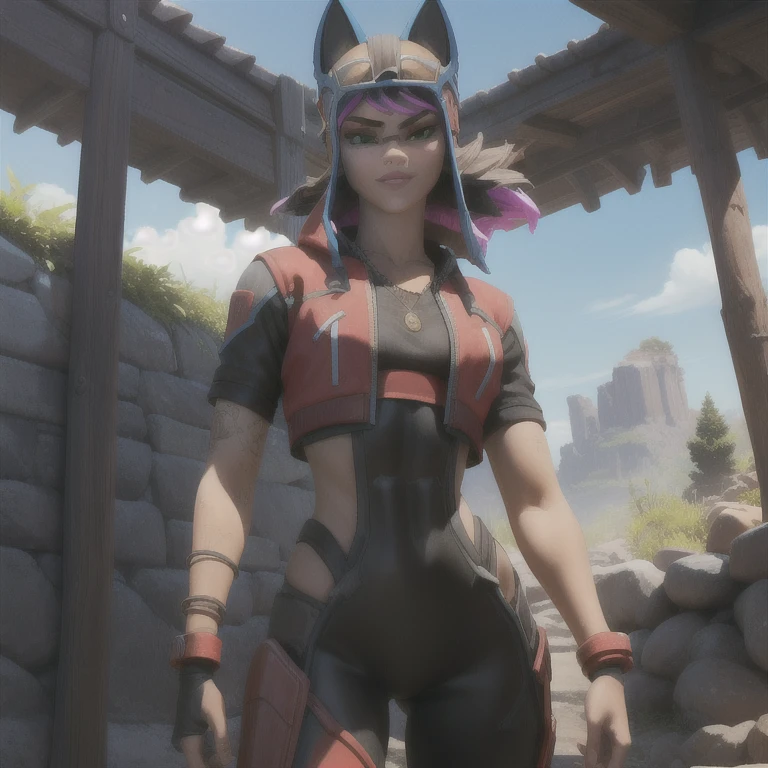 tiro de cowboy, renegada_lince, sinal de paz, cabelos longos, body com nervuras, roupas escritas, sorriso arrogante, flores de cerejeira no fundo, luz solar, melhor qualidade, Renegade lynx fire style clothes, Mulher bonita, rosto perfeito, Estilo, 20 anos Realistic, cara bonito, sexy olhos verdes detalhes intrincados, profundidade de campo), (1girl, sozinho), compor, separated-lips, altamente detalhado, rosto perfeito, voluptuoso, girl athletic body, muscula, cabelo marrom, , brilhante, Athletic girl, muscula, , (Seios enormes:1.4), (dentadura da pele), coxas grossas, quadris largos, cintura pequena, alto, glossy coral lips, , olhos vermelhos, rabo-de-cavalo,muscula, Pov,, Olhando para o Viewer, suar, Sorriso, sedutor, fofo