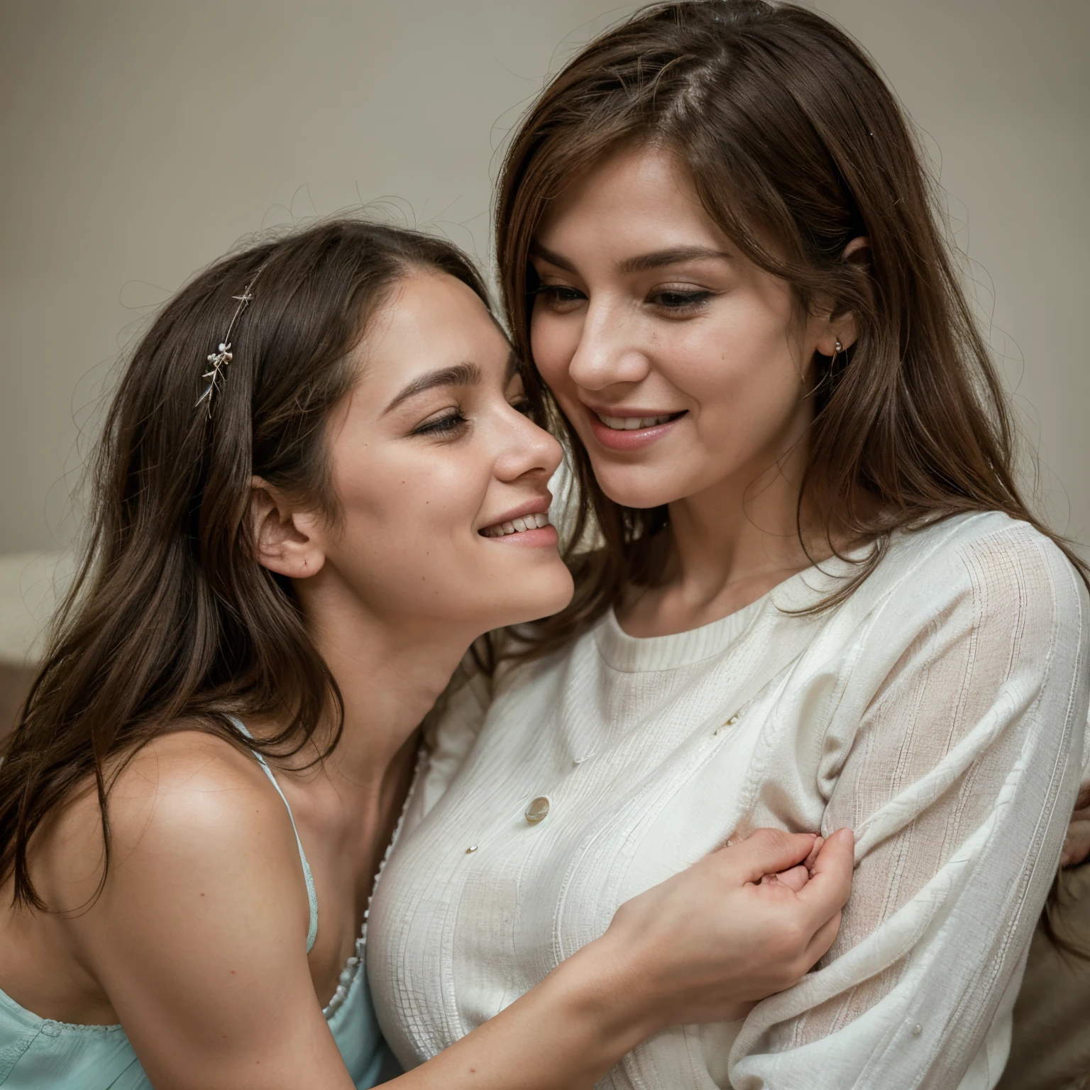 Mother with son,beautiful detailed eyes,beautiful detailed lips,extremely detailed eyes and face,longeyelashes,(best quality,4k,8k,highres,masterpiece:1.2),ultra-detailed,(realistic,photorealistic,photo-realistic:1.37),portraits,vivid colors,warm tones,soft lighting,dreamlike,loving embrace,affectionate smiles,motherly love,nurturing,gentle touch,family bond,playful laughter,intimate moment,memorable time together,unconditional love,tender interaction,joyful memories,precious connection,cherished moments,depth of emotions,enduring bond,motherhood bliss,unbreakable love,pure happiness,forever in each other's hearts,eternal connection,unconditional support,treasured memories,wonderful journey,heartwarming,unforgettable moments,captured love,unwavering devotion