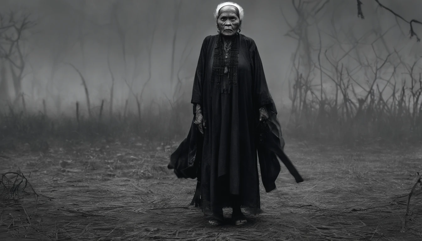 An angry old Indonesian grandmother in a dream
